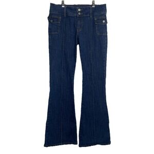 Brandy Melville J. Galt Low Rise 90s Denim Agatha Flare Pants Cargo Bootcut Sz S